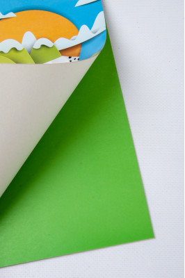 Папір кольоровий, А4, 18 аркушів, 9 кольорів, односторонній